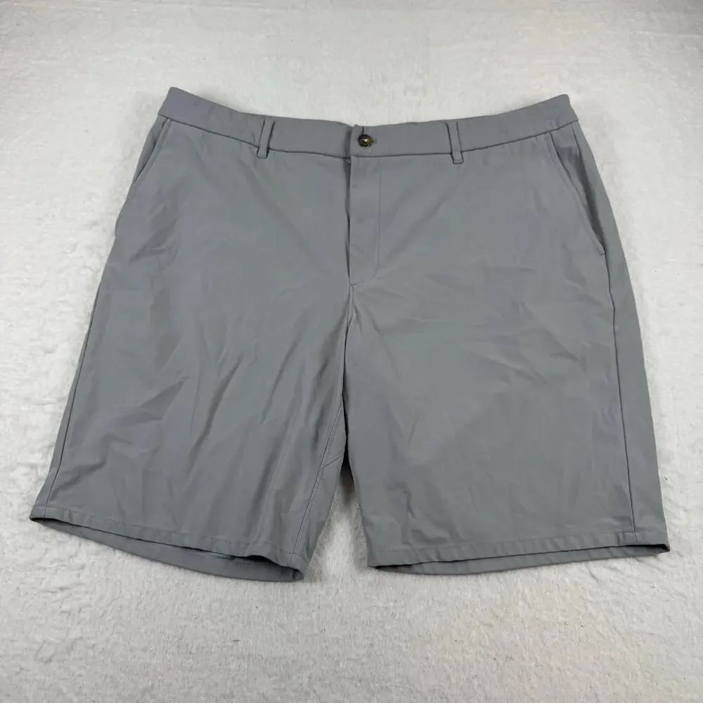 Johnnie-O Shorts Mens Size 40 Gray Prep-Formance Chino 9 Inseam Lightweight